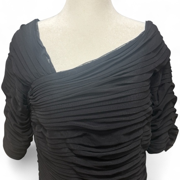 Haute Shore Woven Small Tote Purse Bag Crossbody Top Handle Geometric‎ Black - Picture 9 of 14